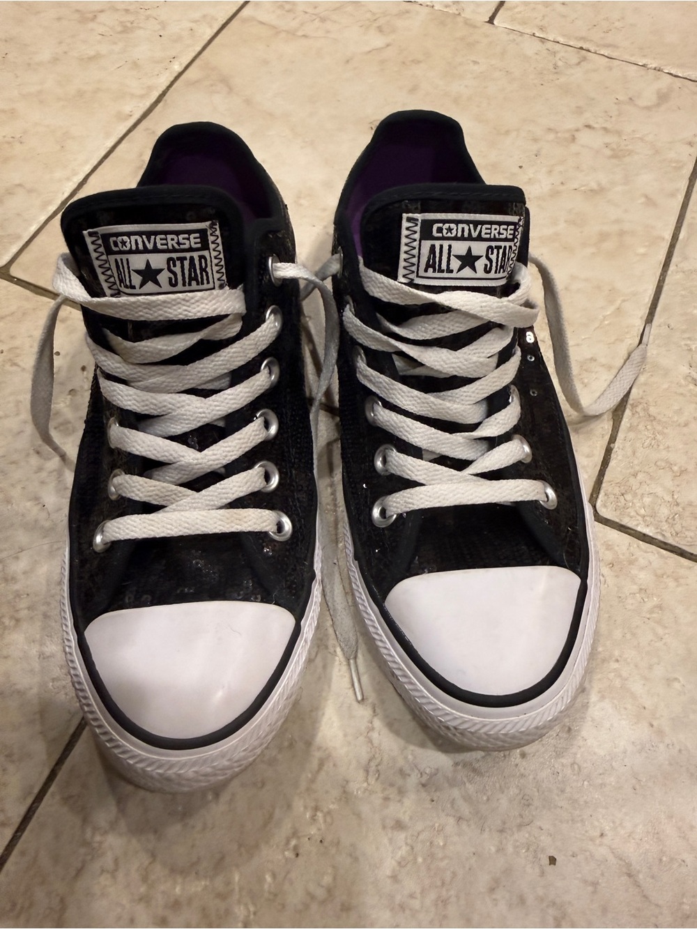 Converse Kids Black and White Low-Top Sneakers